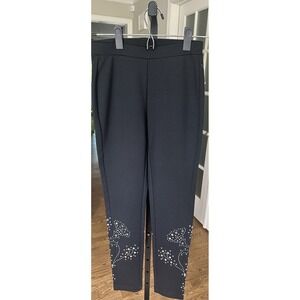 Michael Kors Black Slim Pants XS Studded Ankle Detail NWT $175 Dress Work